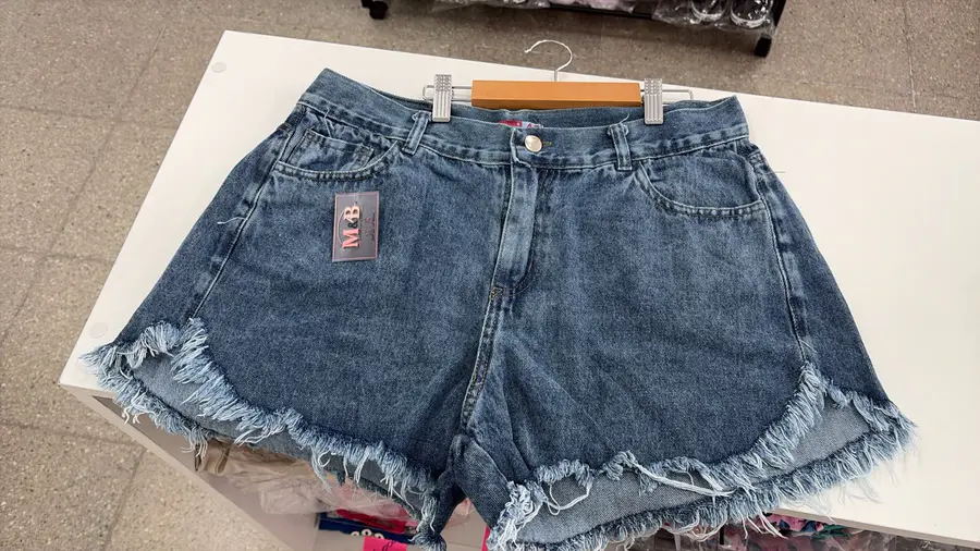 Short de jean mujer desflecado tiro alto