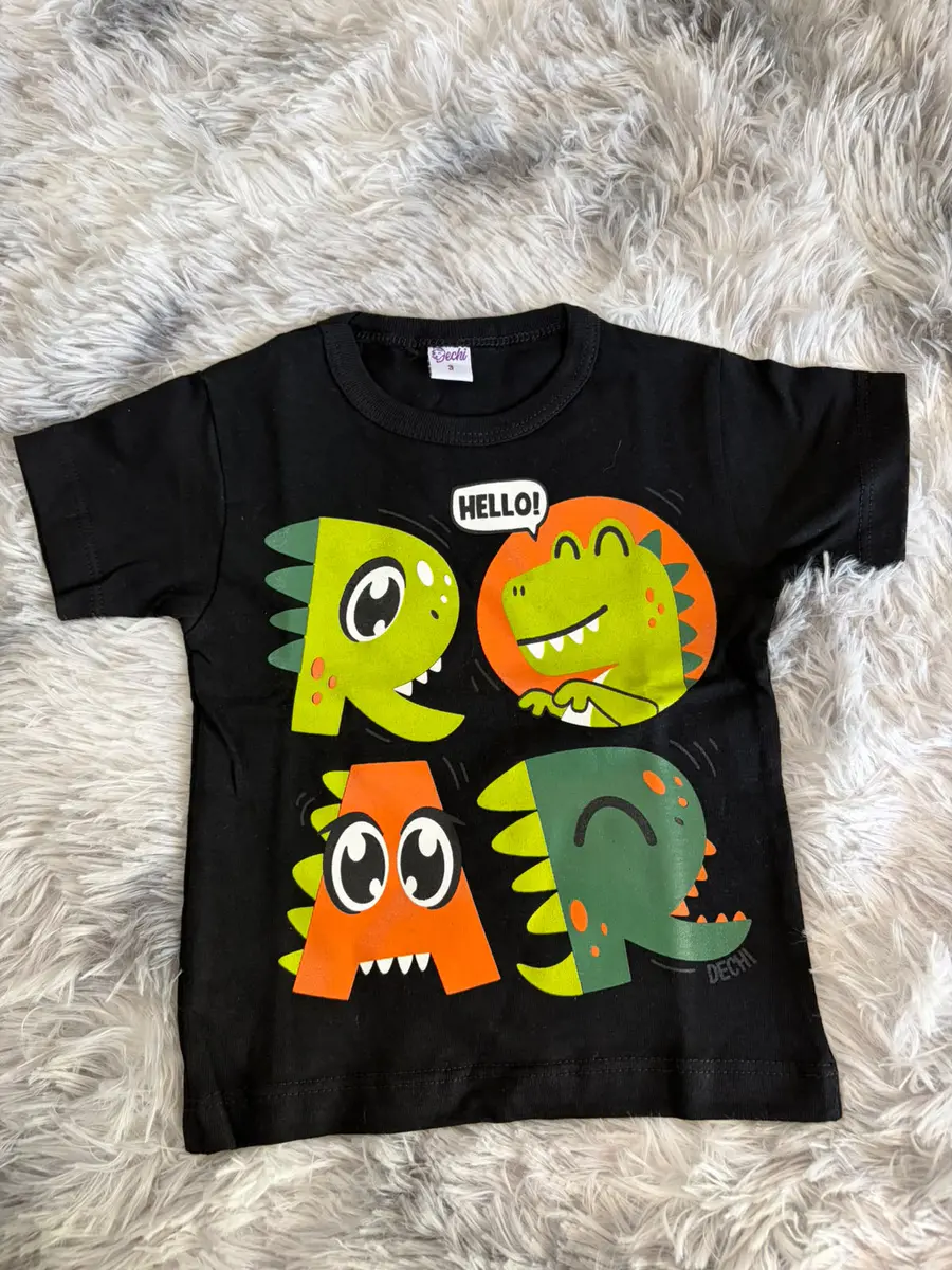 Remera niño manga corta estampada