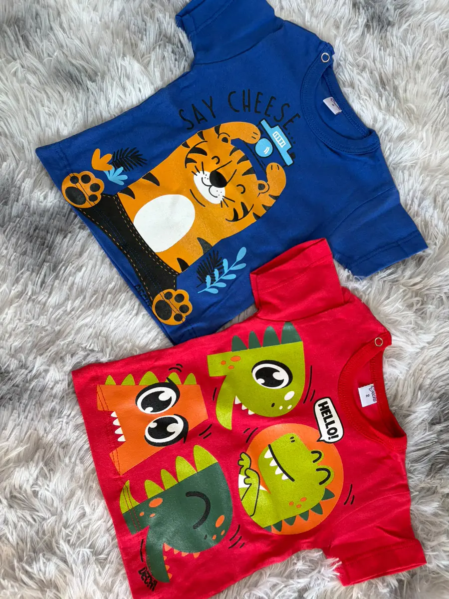 Remera niño manga corta estampada