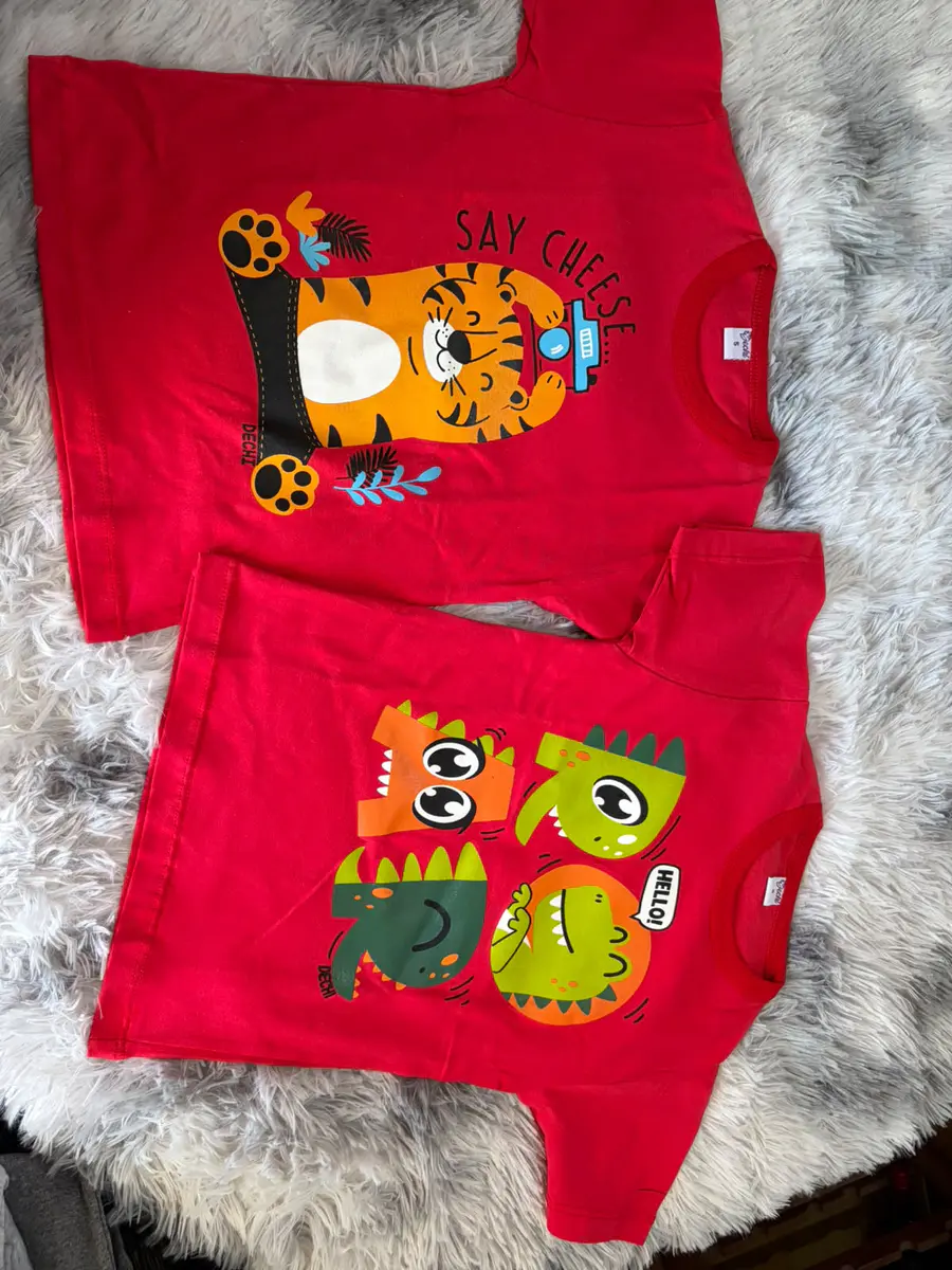Remera niño manga corta estampada